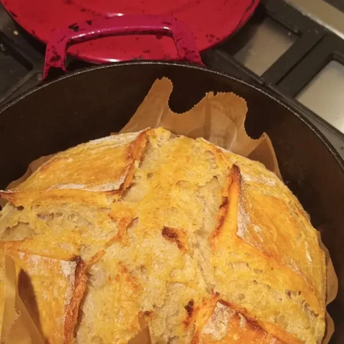 recept voor zuurdesembrood uit de pan